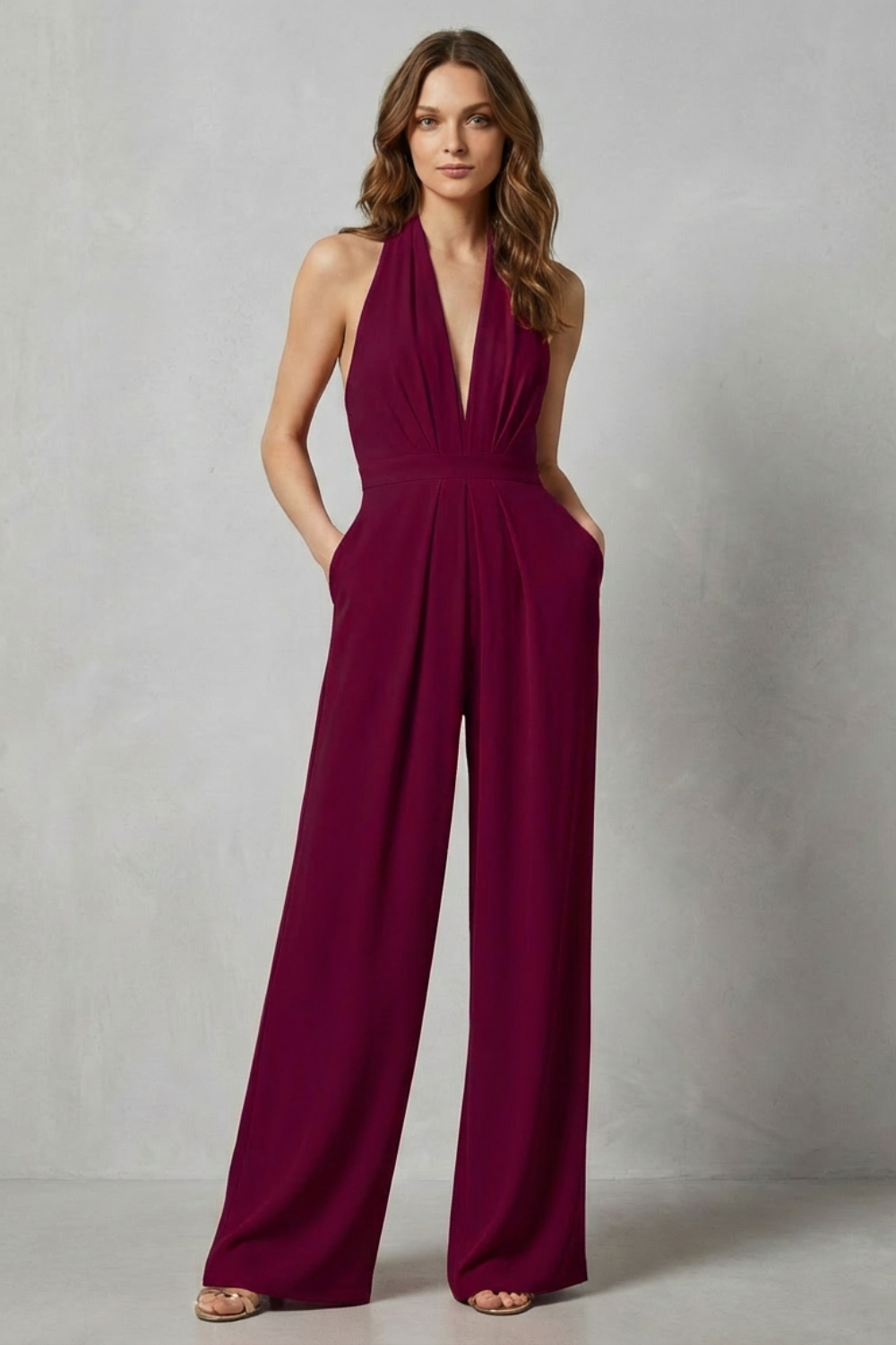 Backless Halter Jumpsuit – Bold Summer Glamour