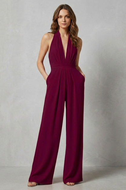 Backless Halter Jumpsuit – Bold Summer Glamour