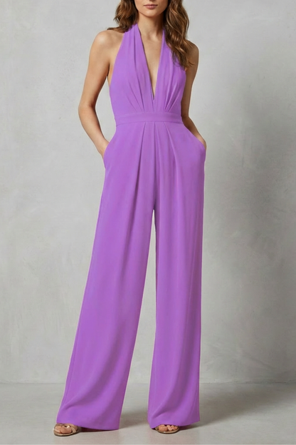 Backless Halter Jumpsuit – Bold Summer Glamour