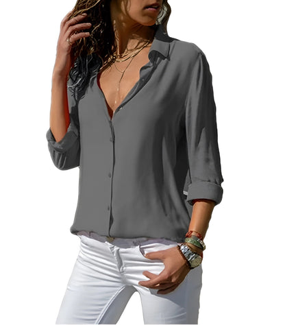 Camicetta elegante a maniche lunghe da donna