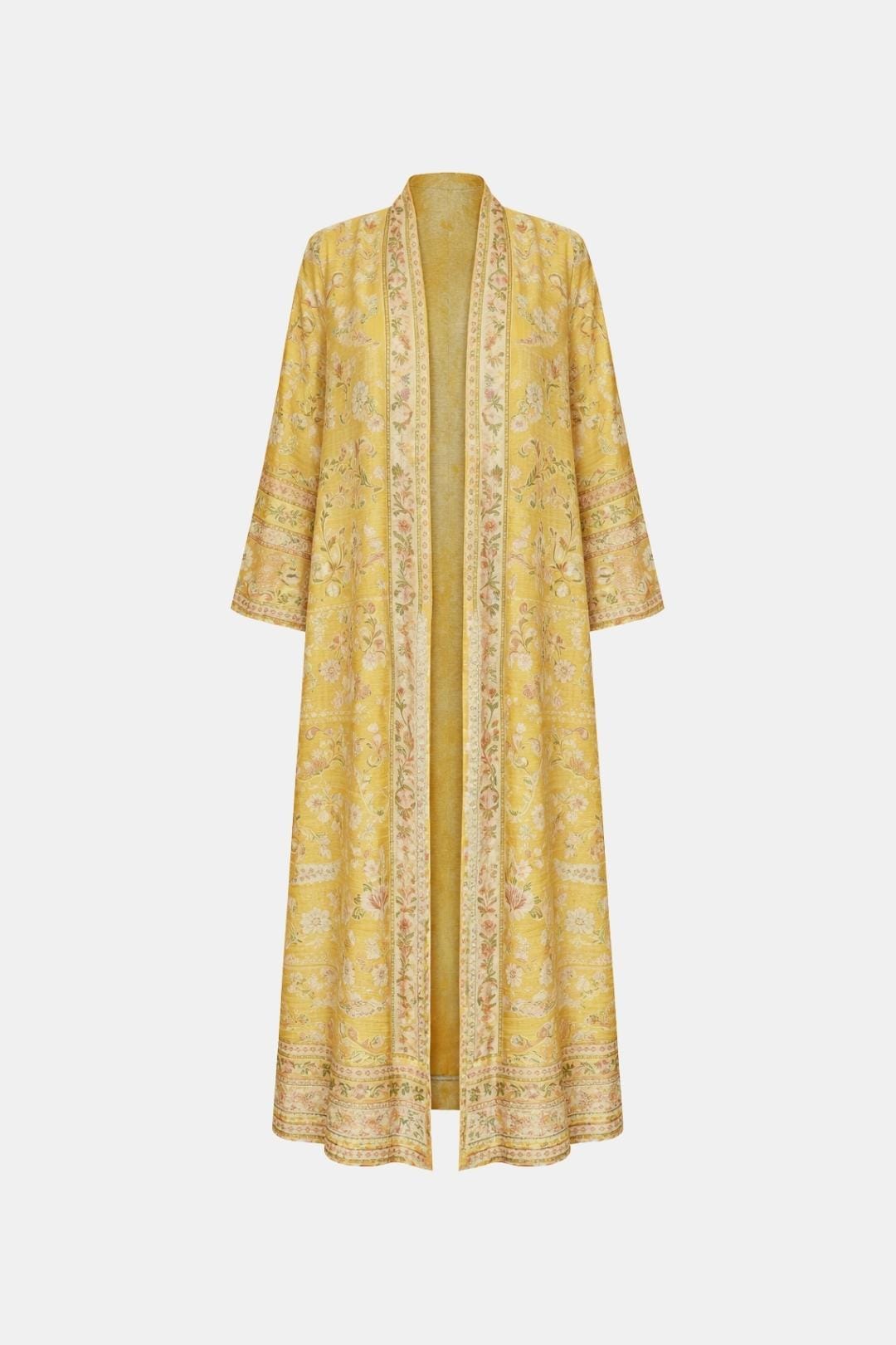 Aysha - Vintage Print Open Front Abaya