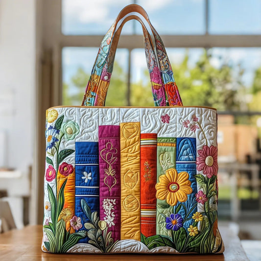 Handcrafted Floral Library Tote