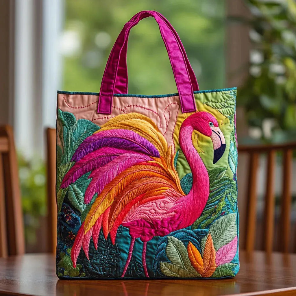 Gepolsterte Flamingo Regenbogen Tasche