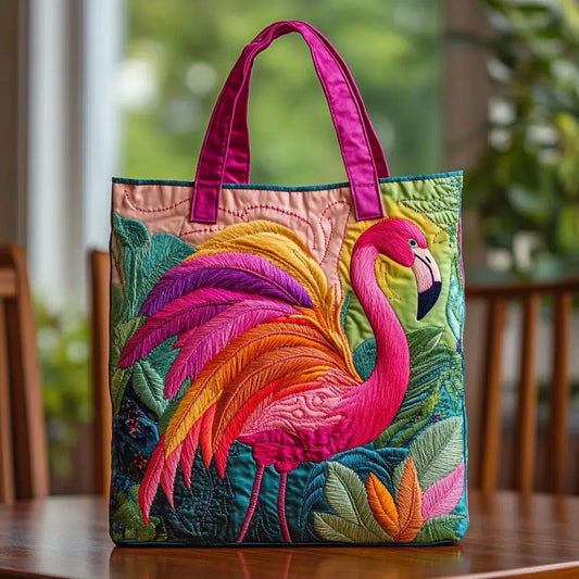 Gepolsterte Flamingo Regenbogen Tasche