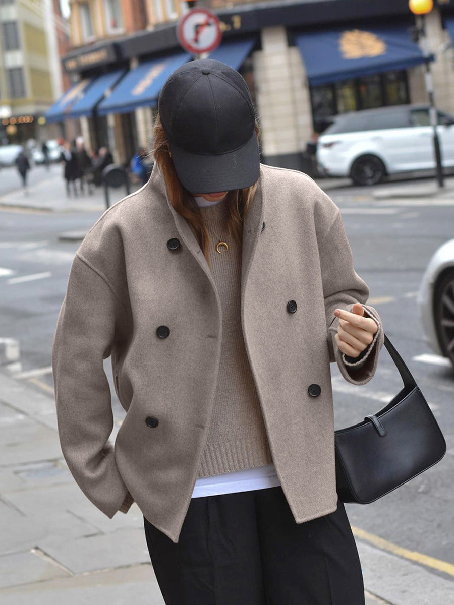 Zophia | Stylische übergroße Wolljacke mit Knöpfen