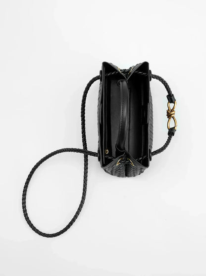 Joline Sac Femme Tissé à la Main – Sac à Main Élégant en Rotin avec Bandoulière Réglable