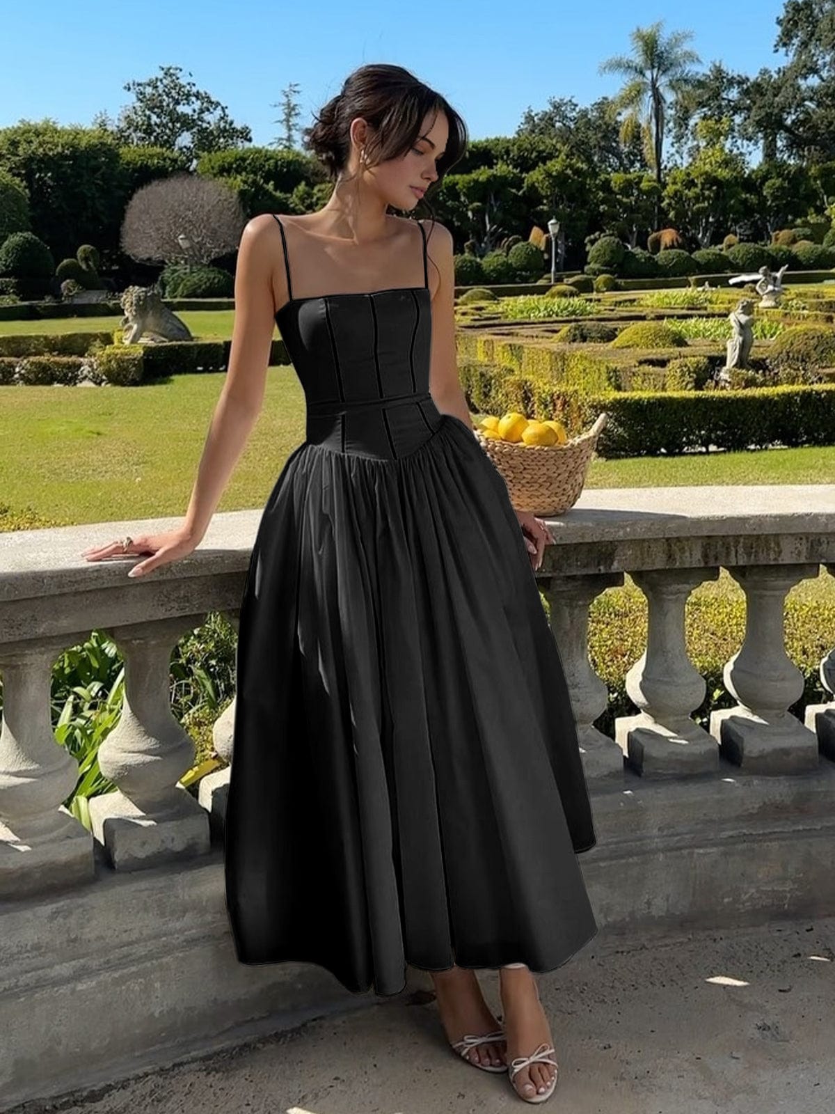 Katherine | Women Wedding Guest Corset Midi Dress