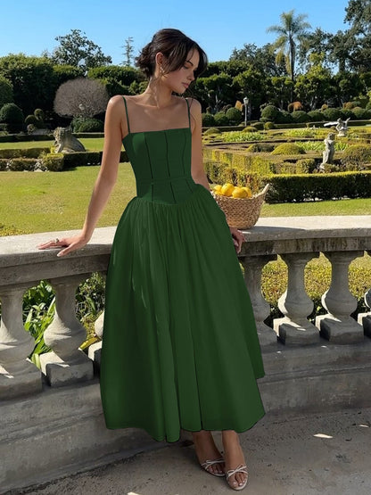 Katherine | Women Wedding Guest Corset Midi Dress