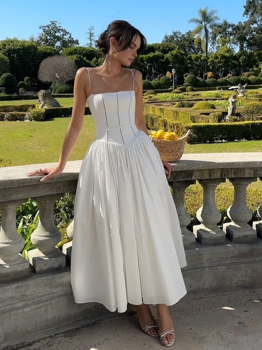 Katherine | Women Wedding Guest Corset Midi Dress