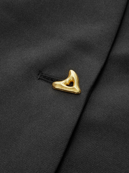 Seravelle | Damska Elegancka Bluzka Strukturalna V-Neck z Guzikiem