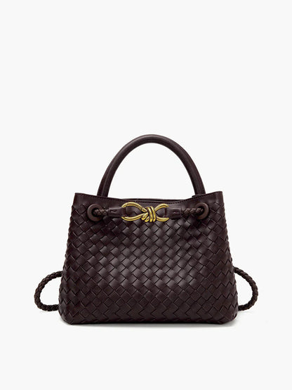 Joline Sac Femme Tissé à la Main – Sac à Main Élégant en Rotin avec Bandoulière Réglable