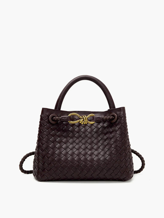 Joline Sac Femme Tissé à la Main – Sac à Main Élégant en Rotin avec Bandoulière Réglable