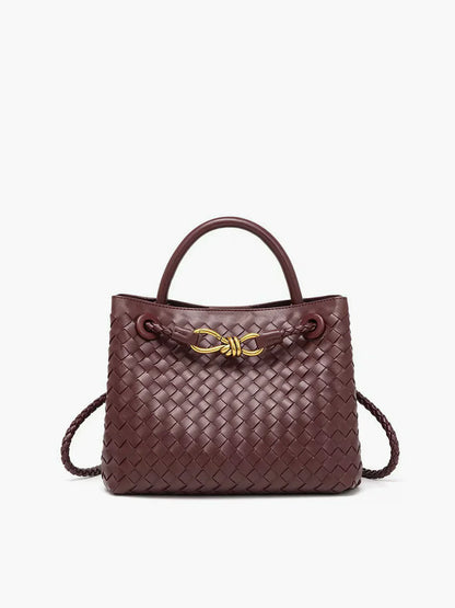 Joline Sac Femme Tissé à la Main – Sac à Main Élégant en Rotin avec Bandoulière Réglable