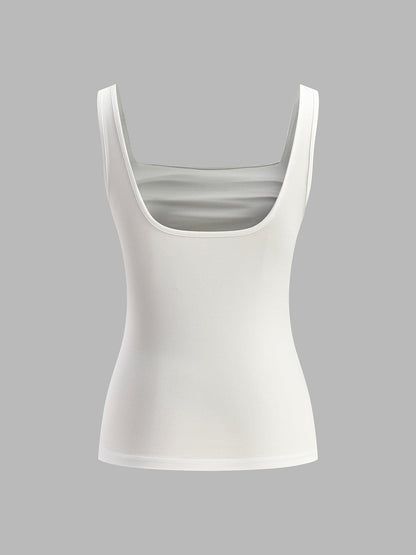 Gracie - Square Neck Draped Crop Top