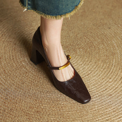 Valeria™ | Tacones slingback de cuero elegantes
