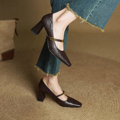 Valeria™ | Tacones slingback de cuero elegantes
