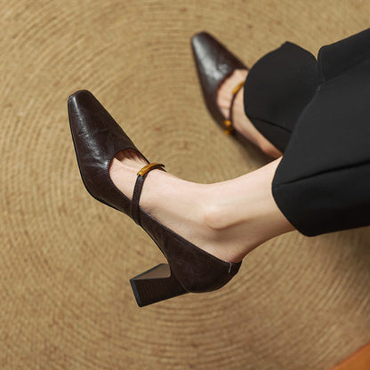 Valeria™ | Tacones slingback de cuero elegantes