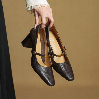 Valeria™ | Tacones slingback de cuero elegantes