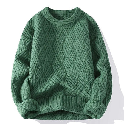 Textured Crewneck Sweater for Men - Image 6