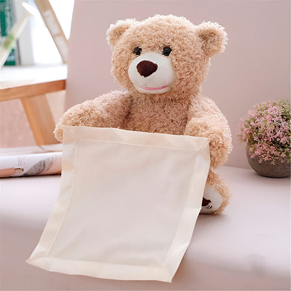 Interactieve Knuffelbeer met Muziek – Zingende & Spelende Kiekeboe Pluche Beer voor Baby Peuter Kleuter 0-5 Jaar