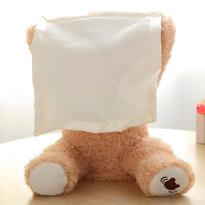 Interactieve Knuffelbeer met Muziek – Zingende & Spelende Kiekeboe Pluche Beer voor Baby Peuter Kleuter 0-5 Jaar