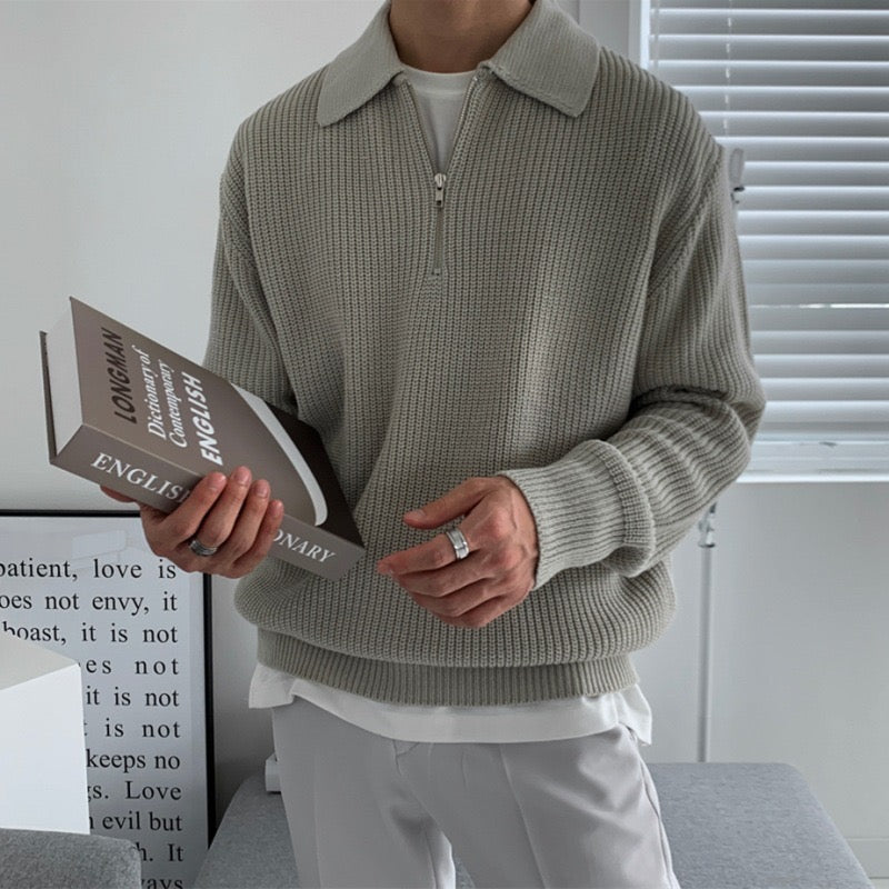 RASON Sweater med lynlås