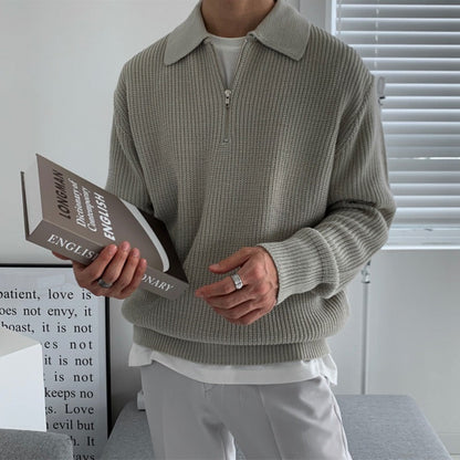 RASON Sweater med lynlås