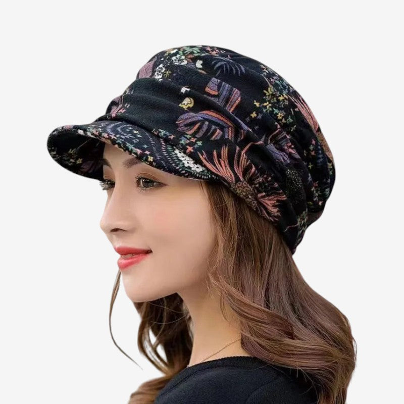 Emilia Casquette à rabats pliables imprimé floral