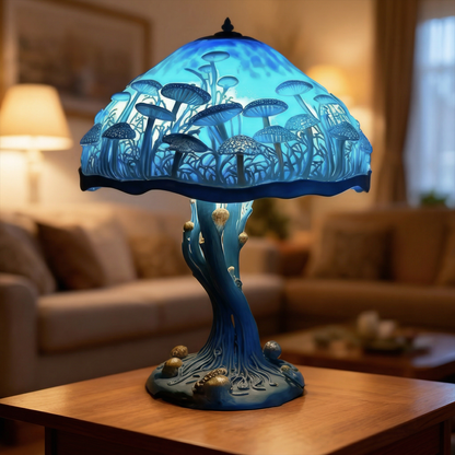 BLUEAURA | Blå bordlampe med mystisk udtryk