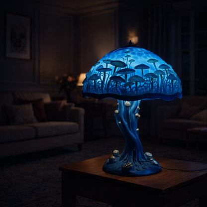 BLUEAURA | Blå bordlampe med mystisk udtryk