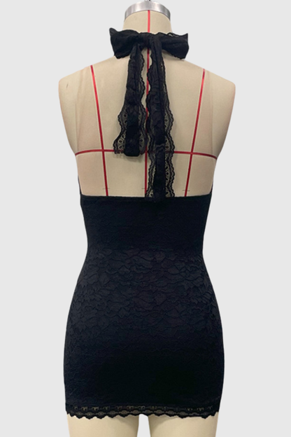 Lace Mini Dress - Sultry Lace Detail for a Night Out