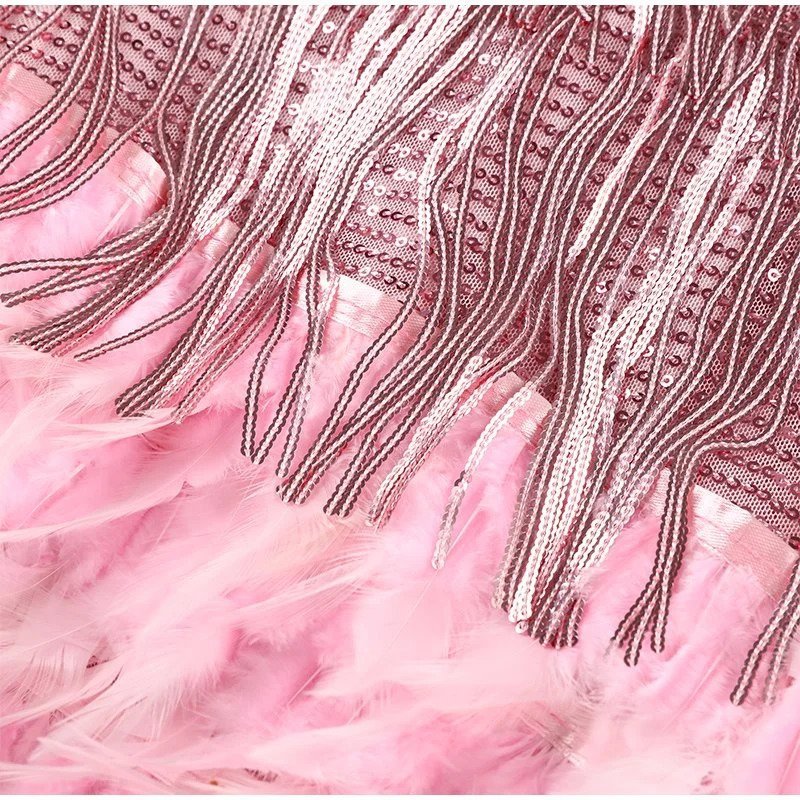 Fringe Mini Dress Linen Slip Party Evening Summer