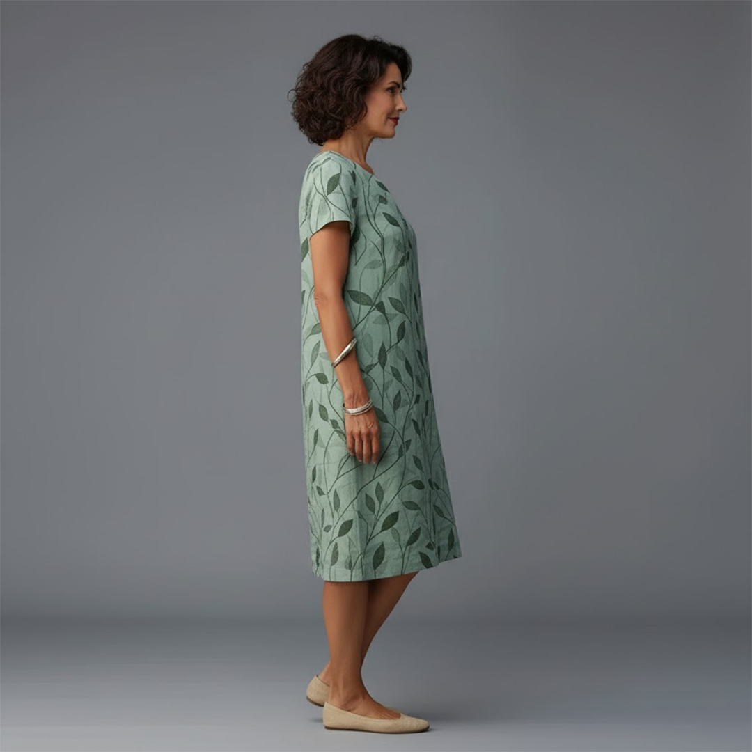 Robe Femme Col V à Imprimé Floral