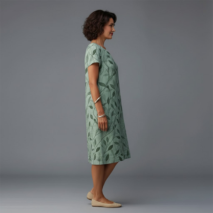 Robe Femme Col V à Imprimé Floral