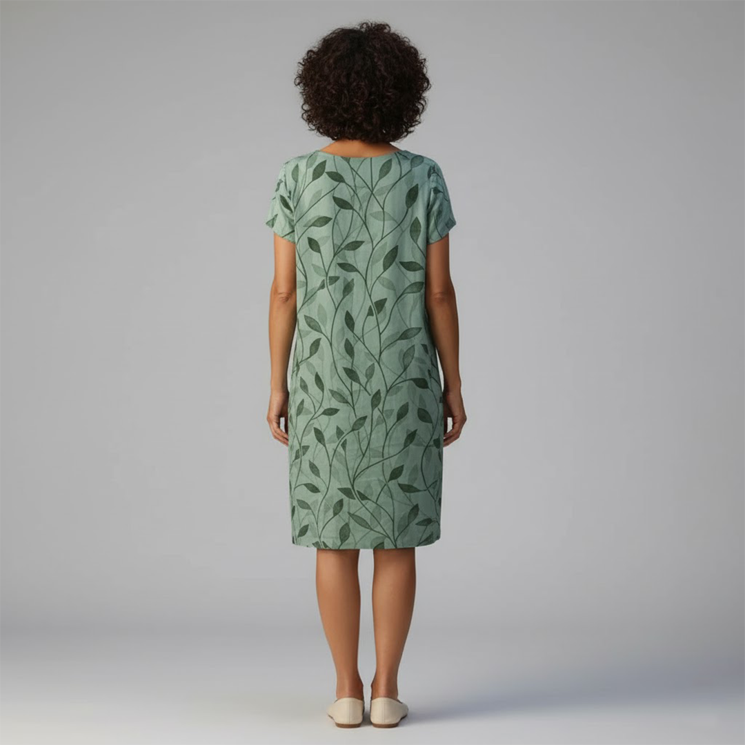 Robe Femme Col V à Imprimé Floral