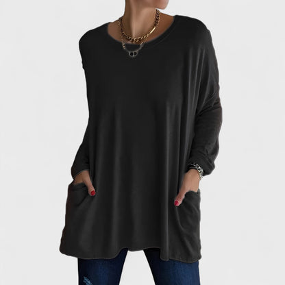 Barbara – Top A Maniche Lunghe Dalla Vestibilità Rilassata 0