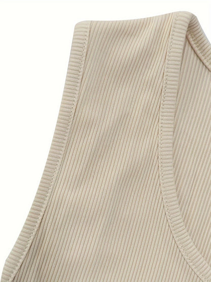 Men’s Cotton Blend Ribbed Tank Top for Spring Summer Everyday Wear