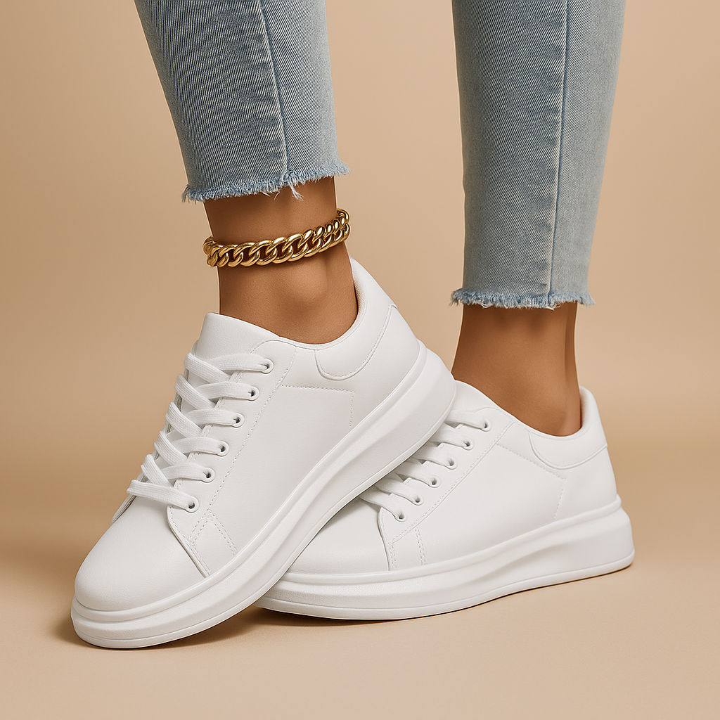 Élégance Quotidienne | Baskets Femme Blanches avec Semelle Souple | Confort Optimal pour Tous les Jours 2