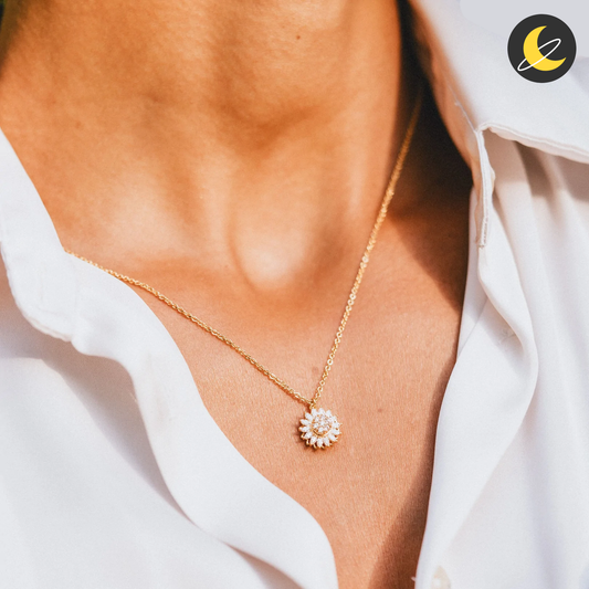 Nightly Wish™ Crystal Sunflower Necklace