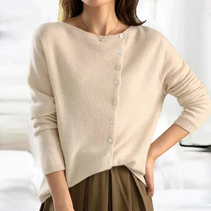 Clara | Women's Lightweight Stretch Sweater with Buttons | Lunarafi