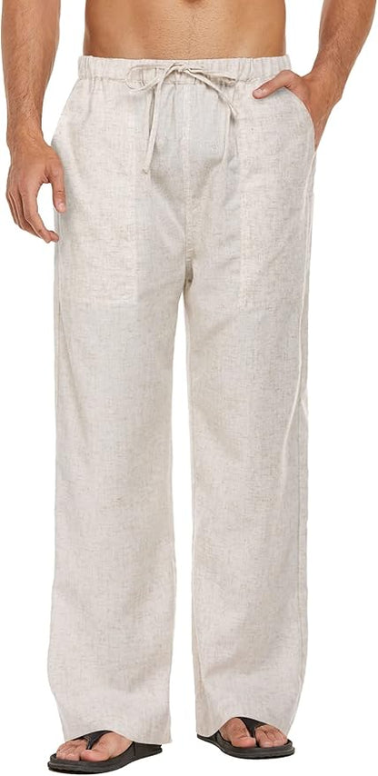 Comfortable linen-mix trousers