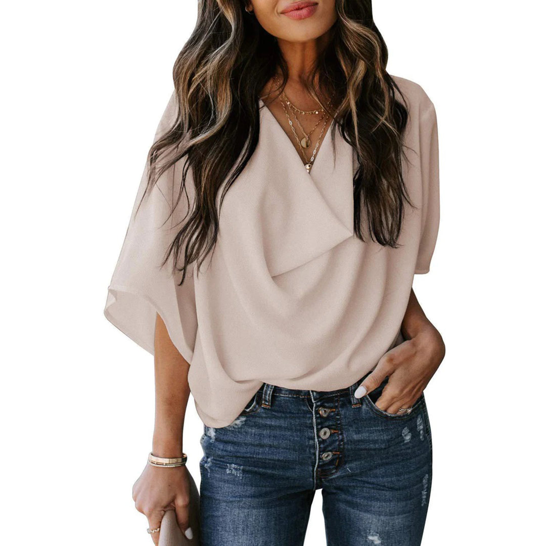 Chemisier femme Elana col V intemporel