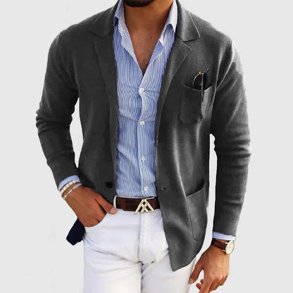 Herren Blazer im Strickstil | Mit Lockerer Passform