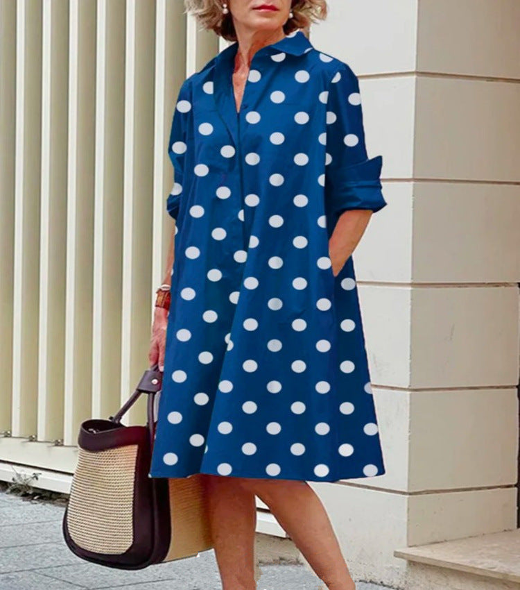 Robe midi décontractée pour femme en coton et lin – Coupe confortable pour tous les jours