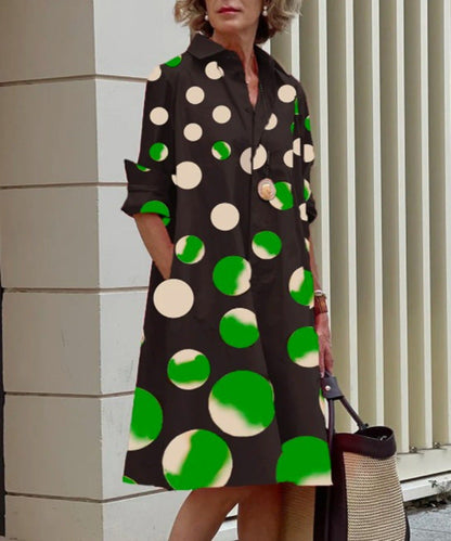Robe midi décontractée pour femme en coton et lin – Coupe confortable pour tous les jours
