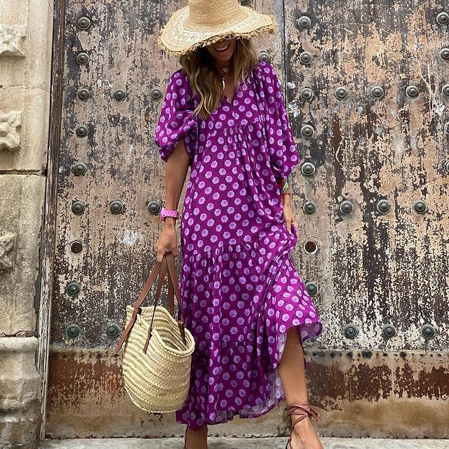 PATSI - PUFFED SHOULDER DRESS