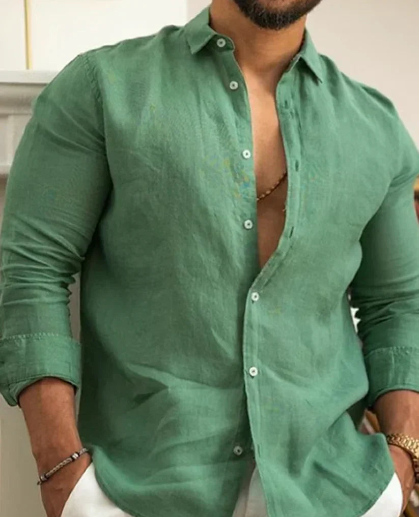 Bram Chemise Homme en Lin – Respirante, Durable & Élégante pour les Occasions Décontractées et Formelles