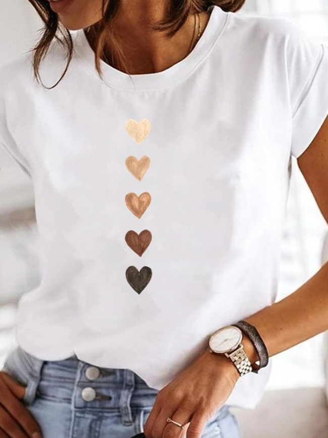 Osalinda - T-shirt stylé aux motifs d'été extravagants