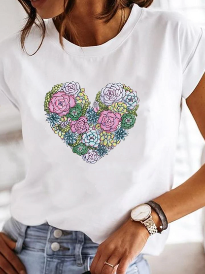 Osalinda - T-shirt stylé aux motifs d'été extravagants