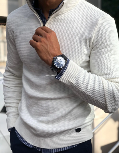 Made Gents | Elegante Zip Pullover | 50% Korting!